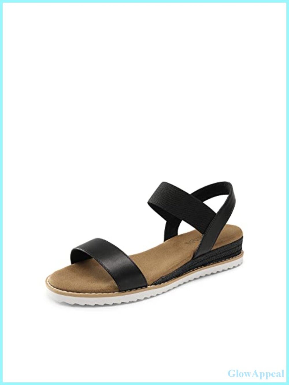 Womens Espadrille Wedge Sandals Ankle Strap Faux Leather Slip On